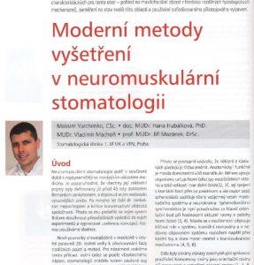Modern Methods of Examination in Neuromuscular Stomatology