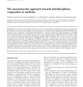 Neuromuscular approach towards interdisciplinary cooperation in medicine