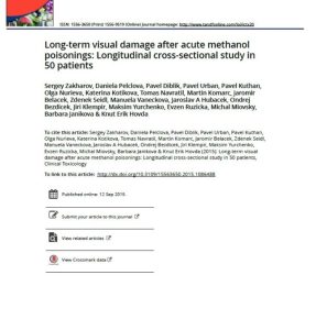 Long-term visual damage after acute methanol poisonings: Longitudinal cross- sectional study in 50 patients